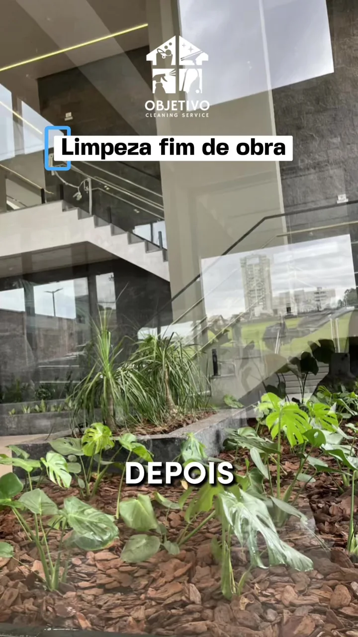 Vidro de fim de obra limpo, em Maringá